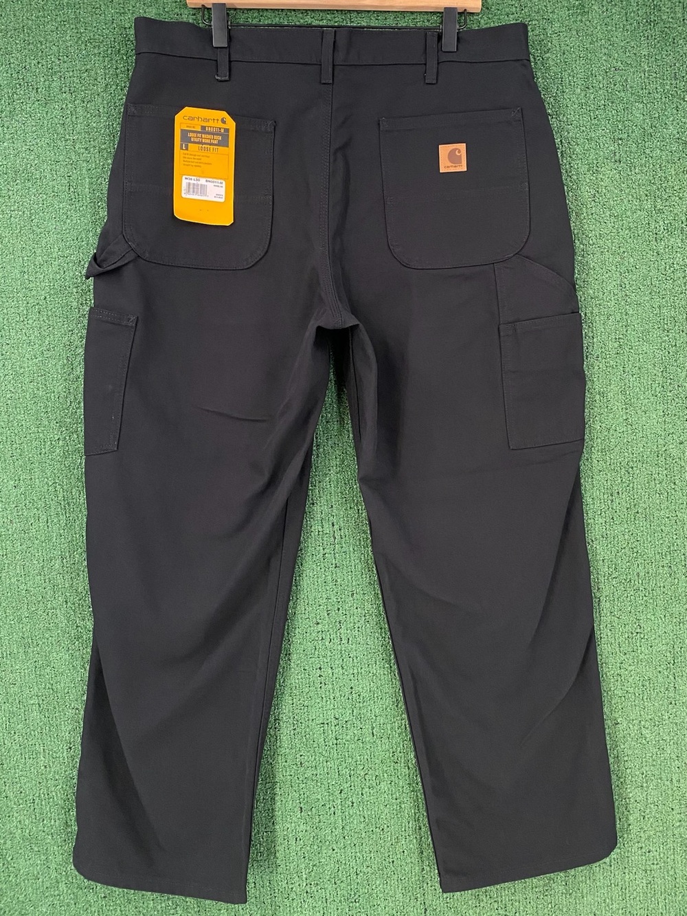 NEW Carhartt B11-BLK Loose Fit Washed Duck Canvas Utility Work Pants Mens Sz 36